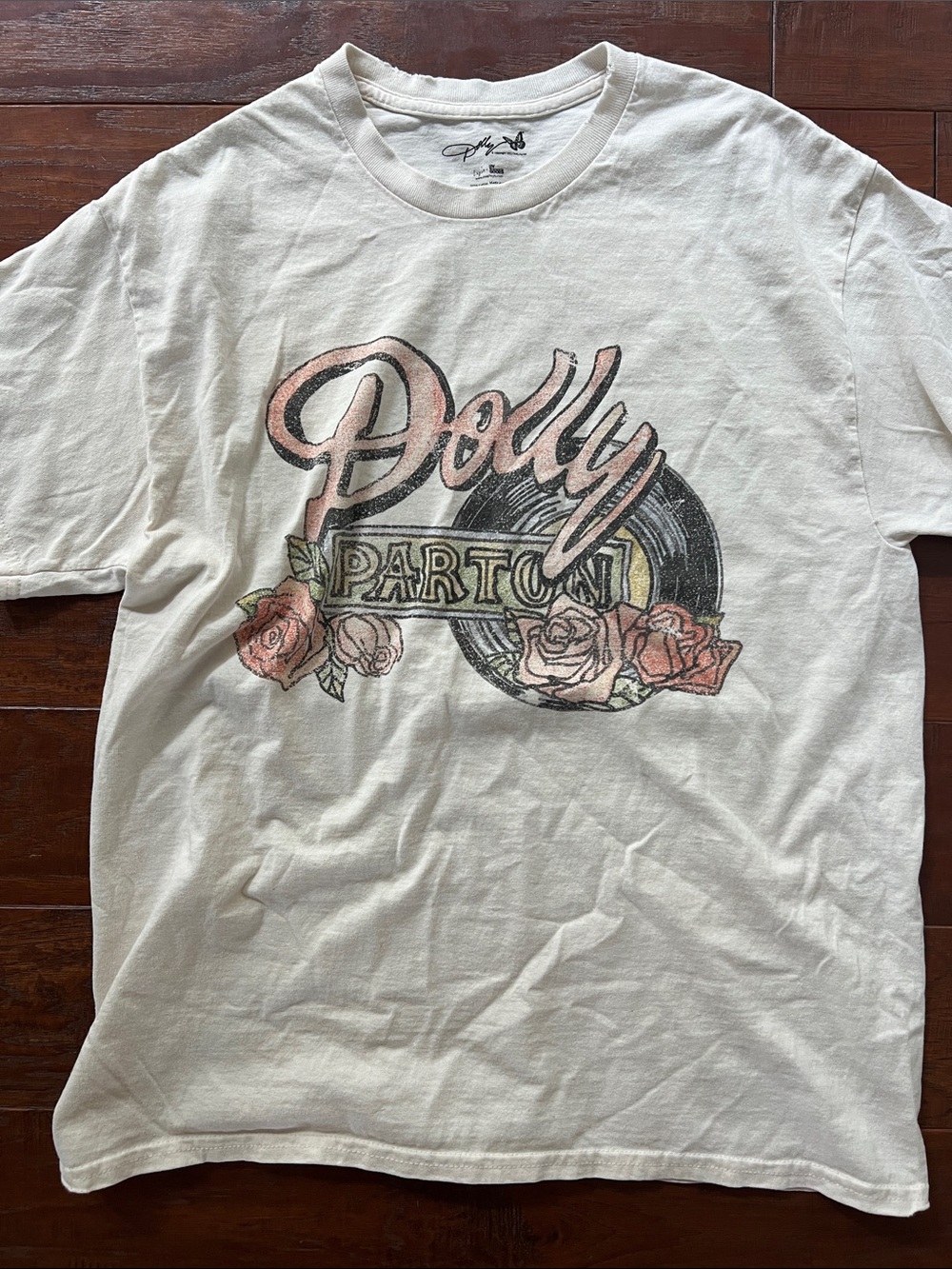 Officially Licensed Dolly Parton Rose Record Tee by LivyLu